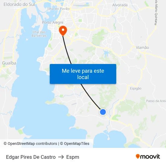Edgar Pires De Castro to Espm map