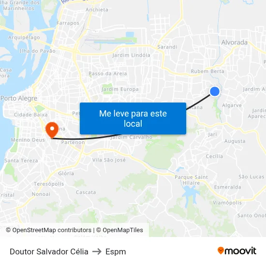 Doutor Salvador Célia to Espm map