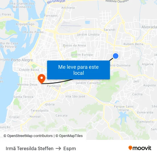Irmã Teresilda Steffen to Espm map