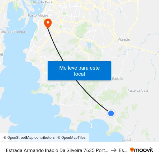 Estrada Armando Inácio Da Silveira 7635 Porto Alegre - Rs Brasil to Espm map