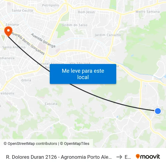 R. Dolores Duran 2126 - Agronomia Porto Alegre - Rs 91540-220 Brasil to Espm map