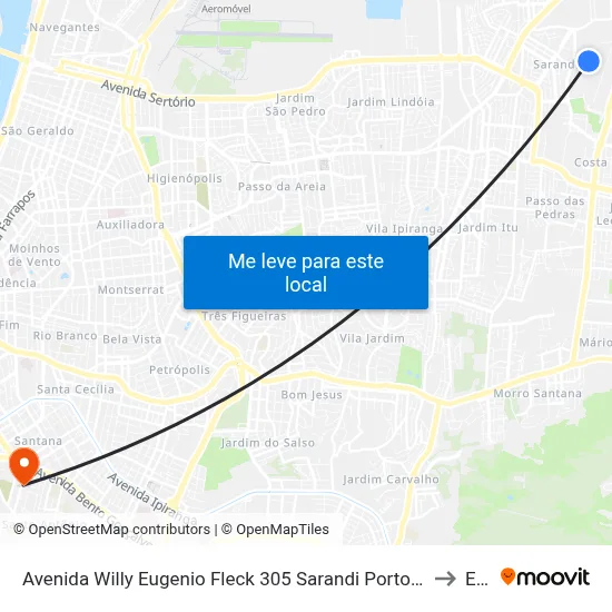 Avenida Willy Eugenio Fleck 305 Sarandi Porto Alegre - Rio Grande Do Sul 91140 Brasil to Espm map