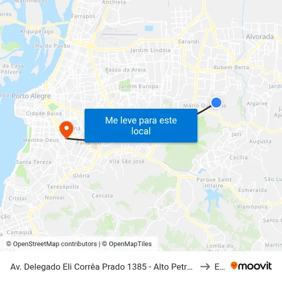 Av. Delegado Eli Corrêa Prado 1385 - Alto Petrópolis Porto Alegre - Rs 91260-300 Brasil to Espm map