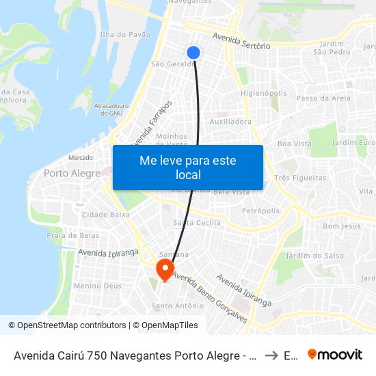 Avenida Cairú 750 Navegantes Porto Alegre - Rio Grande Do Sul 90230 Brasil to Espm map