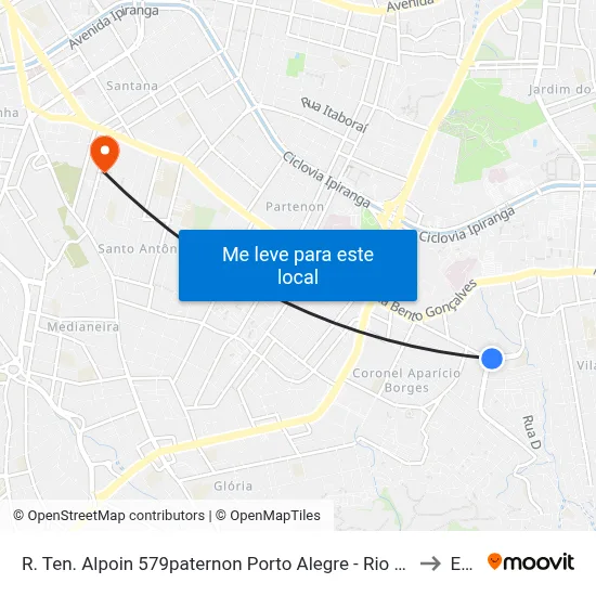 R. Ten. Alpoin 579paternon Porto Alegre - Rio Grande Do Sul 91510-710 Brasil to Espm map