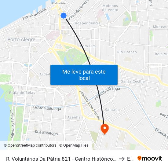 R. Voluntários Da Pátria 821 - Centro Histórico Porto Alegre - Rs 90030-002 Brasil to Espm map