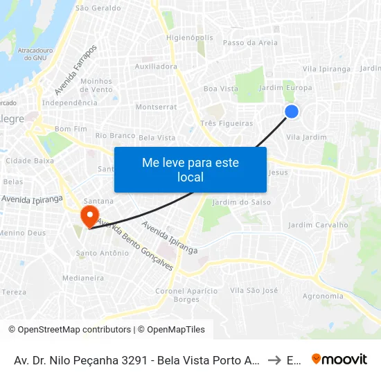 Av. Dr. Nilo Peçanha 3291 - Bela Vista Porto Alegre - Rs 90470-000 Brasil to Espm map
