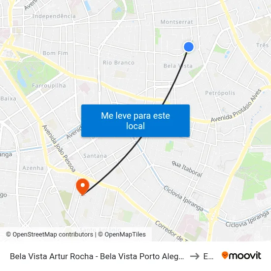 Bela Vista Artur Rocha - Bela Vista Porto Alegre - Rs 90450-170 Brasil to Espm map