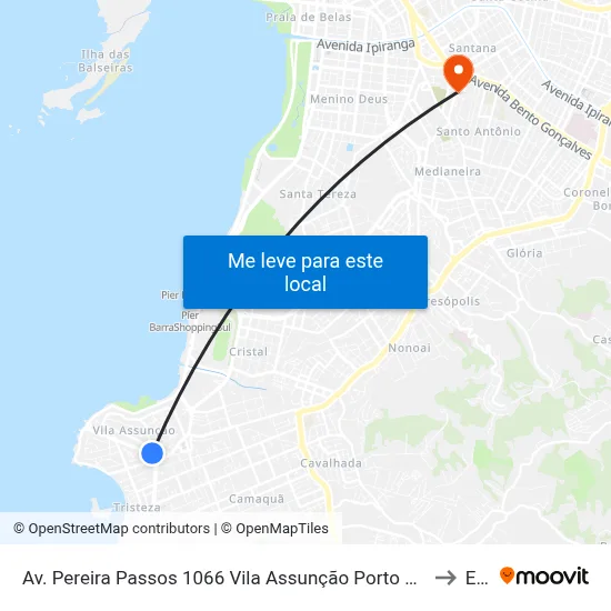 Av. Pereira Passos 1066 Vila Assunção Porto Alegre - Rio Grande Do Sul 91900-240 Brasil to Espm map