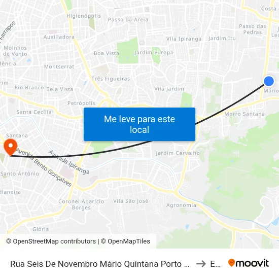 Rua Seis De Novembro Mário Quintana Porto Alegre - Rs 91270-320 Brasil to Espm map