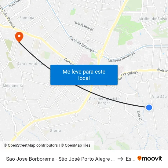 Sao Jose Borborema - São José Porto Alegre - Rs 91520-030 Brasil to Espm map