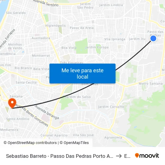 Sebastiao Barreto - Passo Das Pedras Porto Alegre - Rs 91230-400 Brasil to Espm map