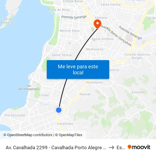 Av. Cavalhada 2299 - Cavalhada Porto Alegre - Rs 91740-001 Brasil to Espm map