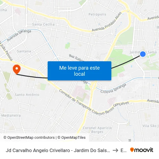 Jd Carvalho Angelo Crivellaro - Jardim Do Salso Porto Alegre - Rs 91410-140 Brasil to Espm map