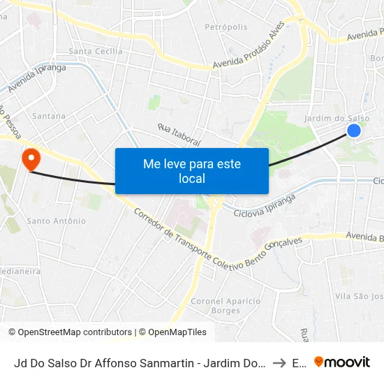 Jd Do Salso Dr Affonso Sanmartin - Jardim Do Salso Porto Alegre - Rs 91410-110 Brasil to Espm map