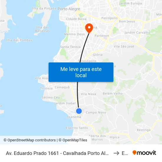 Av. Eduardo Prado 1661 - Cavalhada Porto Alegre - Rs 91751-000 Brasil to Espm map