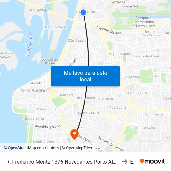R. Frederico Mentz 1376 Navegantes Porto Alegre - Rio Grande Do Sul 90240-110 Brasil to Espm map