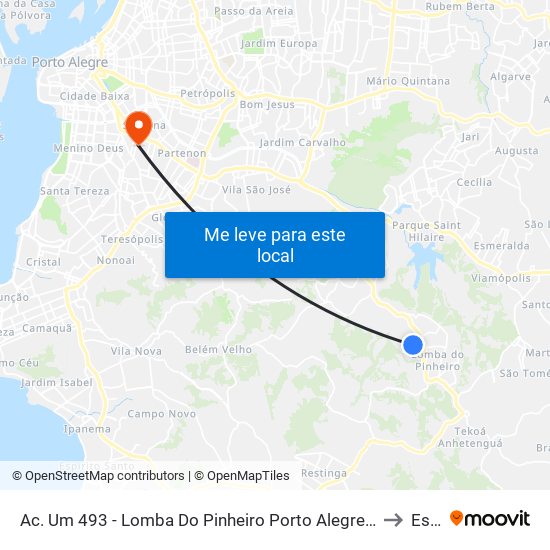 Ac. Um 493 - Lomba Do Pinheiro Porto Alegre - Rs 91560-540 Brasil to Espm map