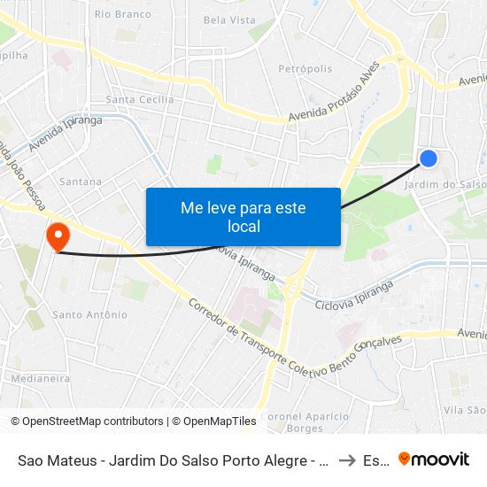 Sao Mateus - Jardim Do Salso Porto Alegre - Rs 91410-010 Brasil to Espm map
