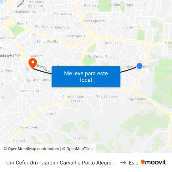 Um Cefer Um - Jardim Carvalho Porto Alegre - Rs 91430-035 Brasil to Espm map