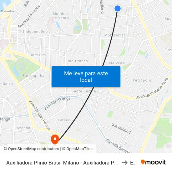Auxiliadora Plinio Brasil Milano - Auxiliadora Porto Alegre - Rs 90520-000 Brasil to Espm map