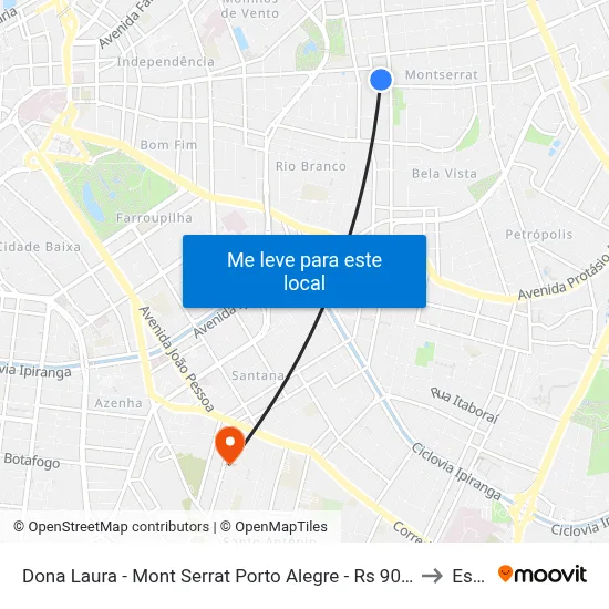 Dona Laura - Mont Serrat Porto Alegre - Rs 90440-003 Brasil to Espm map