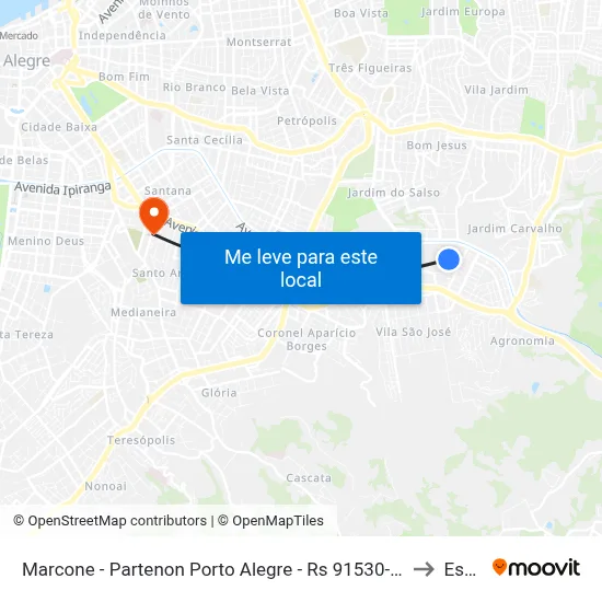 Marcone - Partenon Porto Alegre - Rs 91530-160 Brasil to Espm map