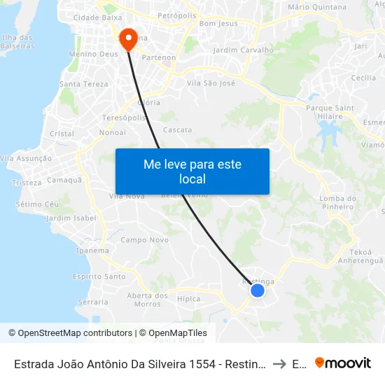 Estrada João Antônio Da Silveira 1554 - Restinga Porto Alegre - Rs 91790-400 Brasil to Espm map
