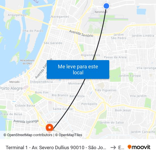 Terminal 1 - Av. Severo Dullius 90010 - São João Porto Alegre - Rs 90200-310 Brasil to Espm map