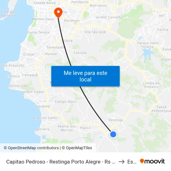 Capitao Pedroso - Restinga Porto Alegre - Rs 91790-000 Brasil to Espm map
