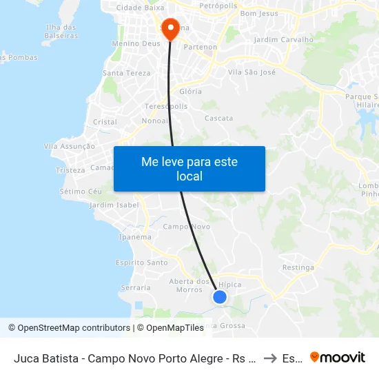 Juca Batista - Campo Novo Porto Alegre - Rs 91755-851 Brasil to Espm map