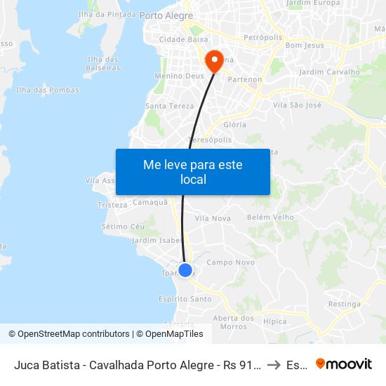 Juca Batista - Cavalhada Porto Alegre - Rs 91751-155 Brasil to Espm map