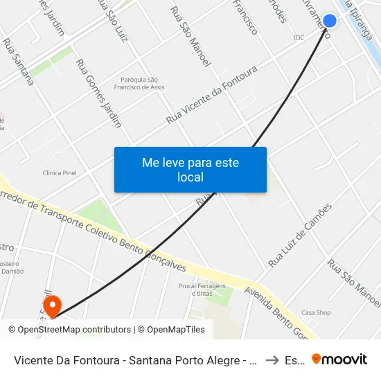 Vicente Da Fontoura - Santana Porto Alegre - Rs 90640-002 Brasil to Espm map