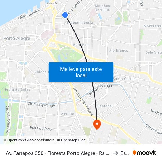 Av. Farrapos 350 - Floresta Porto Alegre - Rs 90220-002 Brasil to Espm map