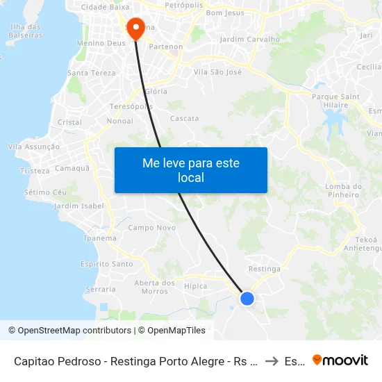 Capitao Pedroso - Restinga Porto Alegre - Rs 91790-400 Brasil to Espm map