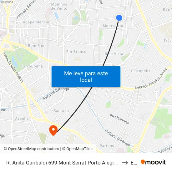 R. Anita Garibaldi 699 Mont Serrat Porto Alegre - Rio Grande Do Sul 90450-000 Brasil to Espm map