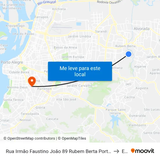Rua Irmão Faustino João 89 Rubem Berta Porto Alegre - Rio Grande Do Sul 91250 Brasil to Espm map