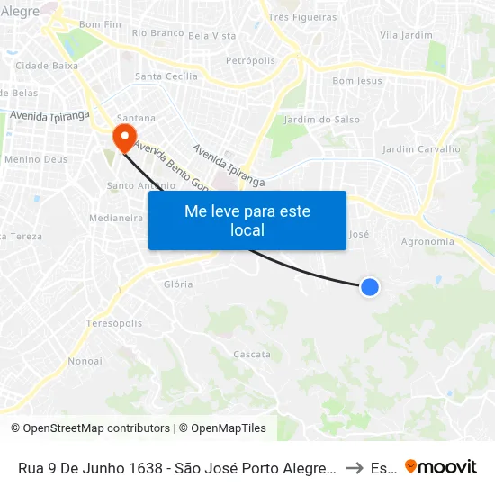 Rua 9 De Junho 1638 - São José Porto Alegre - Rs 91520-610 Brasil to Espm map