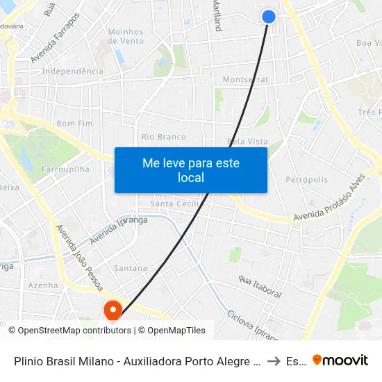 Plinio Brasil Milano - Auxiliadora Porto Alegre - Rs 90450-080 Brasil to Espm map