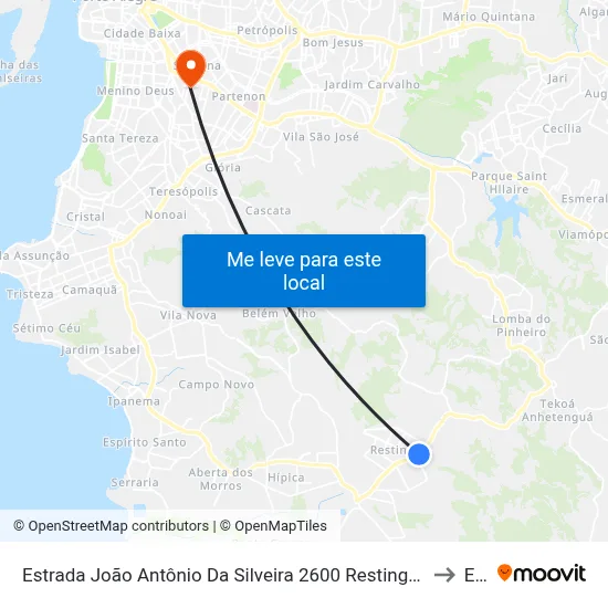 Estrada João Antônio Da Silveira 2600 Restinga Porto Alegre - Rio Grande Do Sul 91790 Brasil to Espm map
