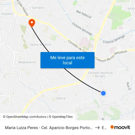 Maria Luiza Peres - Cel. Aparicio Borges Porto Alegre - Rs 91510-360 Brasil to Espm map