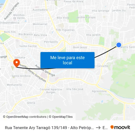 Rua Tenente Ary Tarragô 139/149 - Alto Petrópolis Porto Alegre - Rs 91225-000 Brasil to Espm map