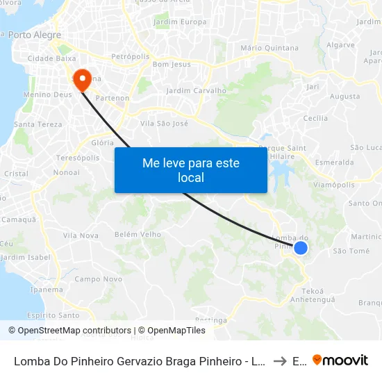 Lomba Do Pinheiro Gervazio Braga Pinheiro - Lomba Do Pinheiro Porto Alegre - Rs 91570-650 Brasil to Espm map