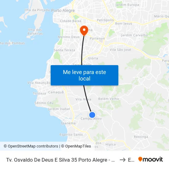 Tv. Osvaldo De Deus E Silva 35 Porto Alegre - Rio Grande Do Sul 91750-710 Brasil to Espm map