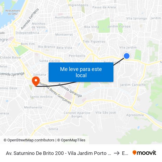 Av. Saturnino De Brito 200 - Vila Jardim Porto Alegre - Rs 91320-000 Brasil to Espm map