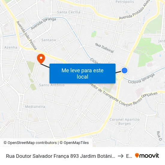 Rua Doutor Salvador França 893 Jardim Botânico Porto Alegre - Rio Grande Do Sul 90690 Brasil to Espm map