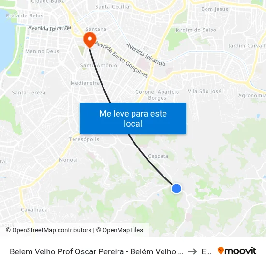Belem Velho Prof Oscar Pereira - Belém Velho Porto Alegre - Rs 91712-320 Brasil to Espm map