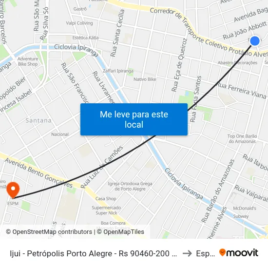 Ijui - Petrópolis Porto Alegre - Rs 90460-200 Brasil to Espm map