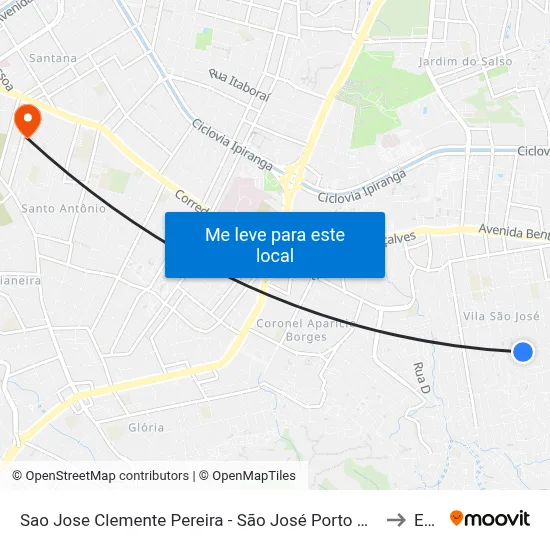 Sao Jose Clemente Pereira - São José Porto Alegre - Rs 91520-550 Brasil to Espm map