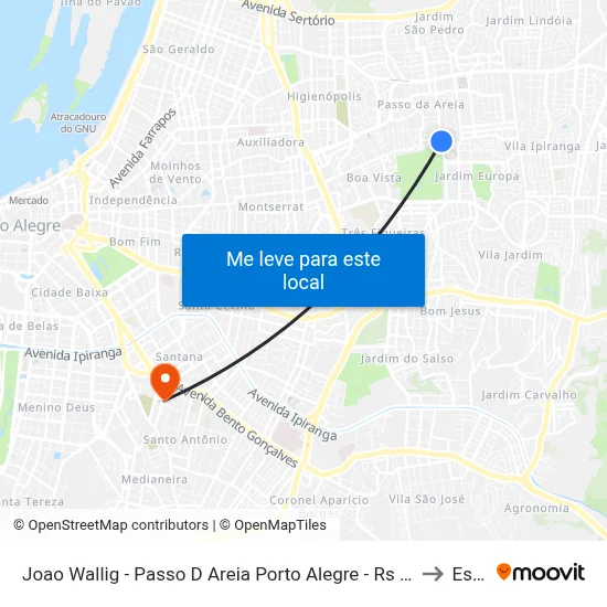 Joao Wallig - Passo D Areia Porto Alegre - Rs 91340-001 Brasil to Espm map